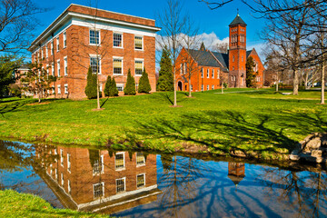 Reflections of Gettysburg College, PA - obrazy, fototapety, plakaty