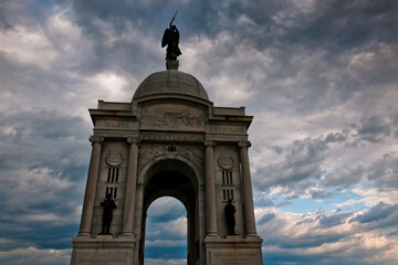 Pennsylvania Monument, Gettysburg, Pennsylvania - obrazy, fototapety, plakaty