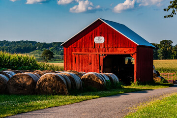 Red Barn on Farm, York, Pennsylvania