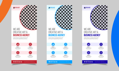 Advertisement banner, Roll-up banner template design