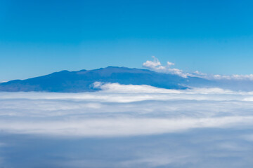 Dreamy cloudy Hawaiian landscape