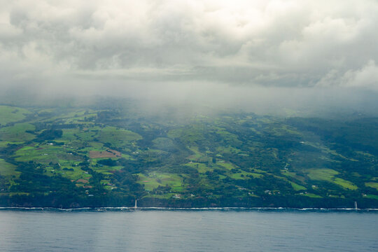 Cloudy view of the big island