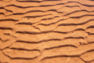 A close up of beach sand texture background