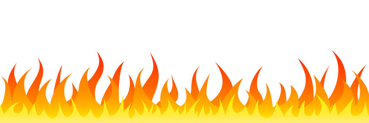 Fire flame symbol. Flat gradient fire illustration. Burn hot inferno concept. Vector isolated on white background. © Віталій Баріда