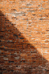 brick wall in light and shadow