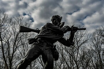 Photo of The State of Mississippi Monument, Gettysburg National Military Park, Pennsylvania, USA. Spring 2020
