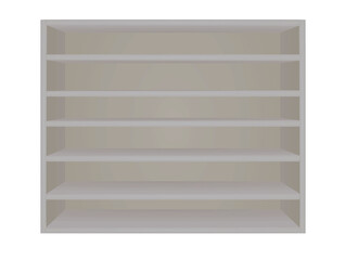 Grey rack shelves. vector illustration