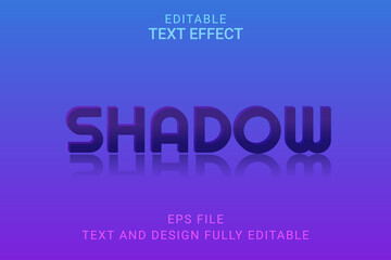 shadow editable 3d text style effect