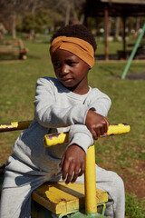 Young black child at playground