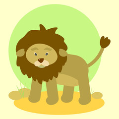 CUTE a lion . FOR REGISTRATION OF CHILDREN'S X STATIONERY. FOR REGISTRATION OF CARDS. TEXTILES, BANERS AND MUCH MORE
