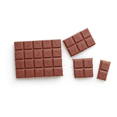 Isolated chocolate chip cookies on white background 