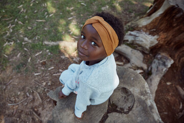 Young black child at playground