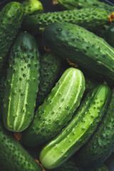 Homemade cucumber vertical style background or wallpaper