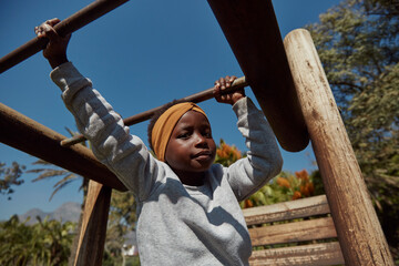 Young black child at playground