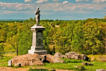 Photo of The 155th Pennsylvania Volunteers Monument Located Near Little Round Top, Gettysburg National Military Park, Pennsylvania USA