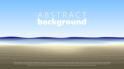 Obraz premium EPS10 abstract background. Stylized sky, ocean and beach. Perfect design element for any use.