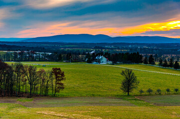 Photo of The Eisenhower Farm at Sunset, Gettysburg, Pennsylvania USA