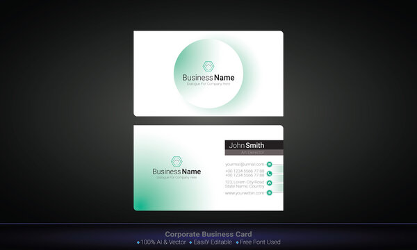 Corporate Business Card Vector EPS