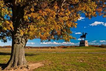 Photo of The Gettysburg Battlefield in Autumn - obrazy, fototapety, plakaty