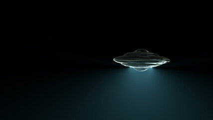 flying saucer in the black sky  © Photobank