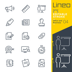 Lineo Editable Stroke - Office and Business line icons
