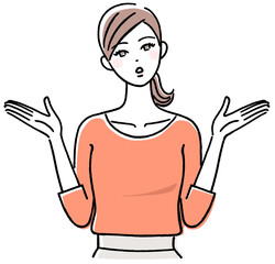 両手を広げる女性
