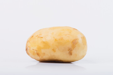 Potatoes on a white isolated background. 
