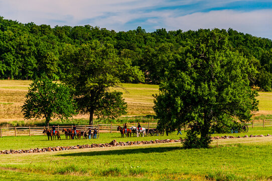 Federal Soldiers Staging for Battle, Gettysburg 150th Reenactment, July 2013