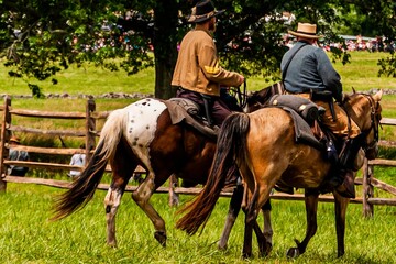 Confederate Soldiers Heading Into Battle, Gettysburg 150th Reenactment, July 2013