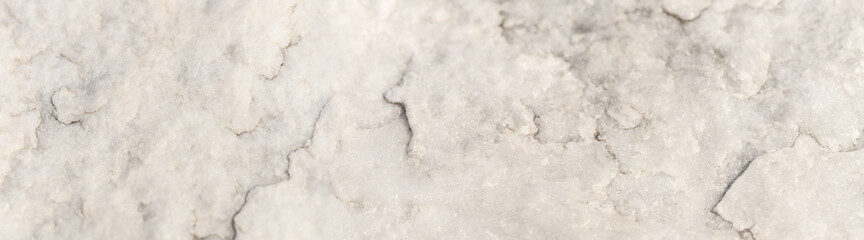 White stone background, cross section. Banner