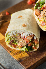 Healthy Homemade Carnitas Pork Burrito