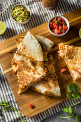 Homemade Carnitas Pork Cheesey Quesadilla