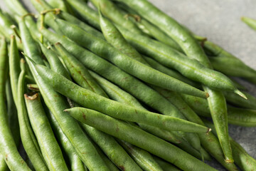 Healthy Organic Raw French Green Beans