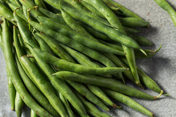 Healthy Organic Raw French Green Beans