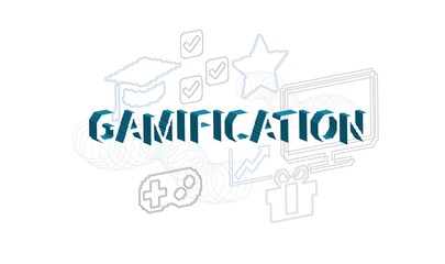 gamification vector abstract concept word design symbol cloud