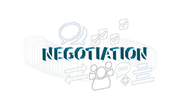 negotiation vector abstract concept word design symbol cloud