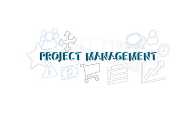 progect management vector abstract concept word design symbol cloud