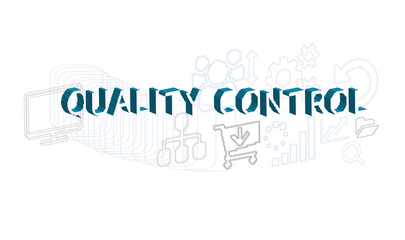 quality control vector concept pixel style illustration isolated