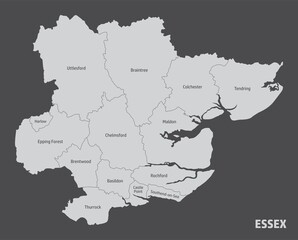 Essex county administrative map