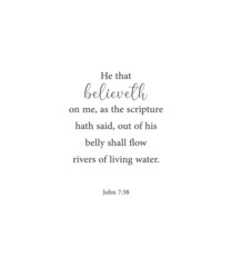 He that believeth on me, John 7:38, bible verse printable, christian wall decor, scripture wall print, Home wall decor, cute banner, Minimalist Print, baptism gift, vector illustration