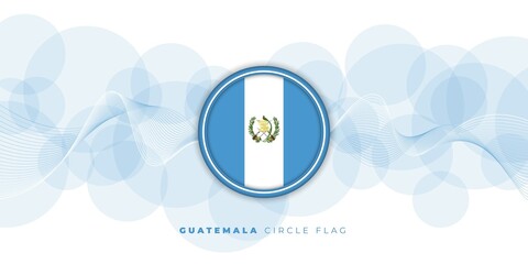 Guatemala Circle flag design with abstract background