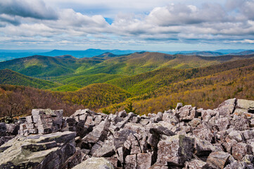 Fototapeta na wymiar Ridge Hiking in the Appalachians, Shenandoah National Park, Virginia, USA