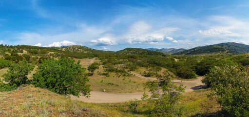 Obraz premium Beautiful clouds over the mountains. Crimea. Choban-Kule.