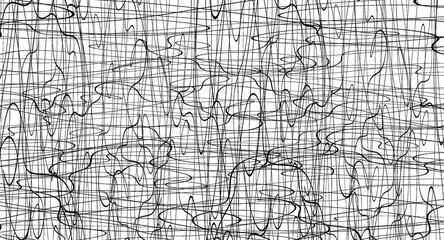 Fototapeta premium Black chaotic lines background. Hand drawn lines. Tangled chaotic pattern. Vector illustration.