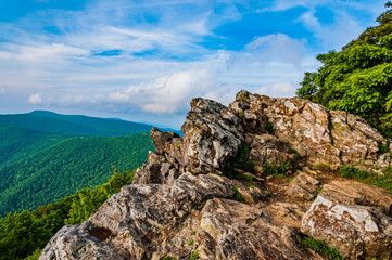 Rocky Summit in the Appalachians, Shenandoah National Park, Virginia, USA