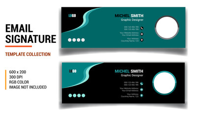 Obraz premium Email Signatures Template Vector Design