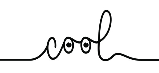 Slogan cool with happy face. Vector success quotes for banner or card Relaxing and chill, motivation and inspiration message. Be cool quote.