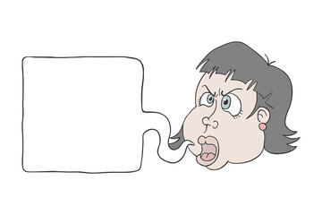 Woman talking illustration