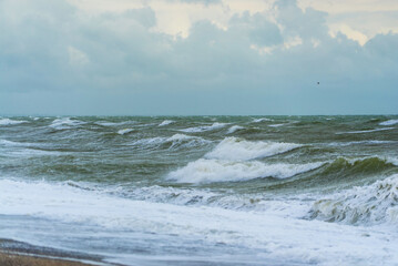 Big waves on the Black Sea. A storm off the coast of Yevpatoria .Crimea.