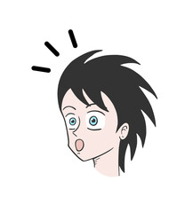 Surprised boy expression